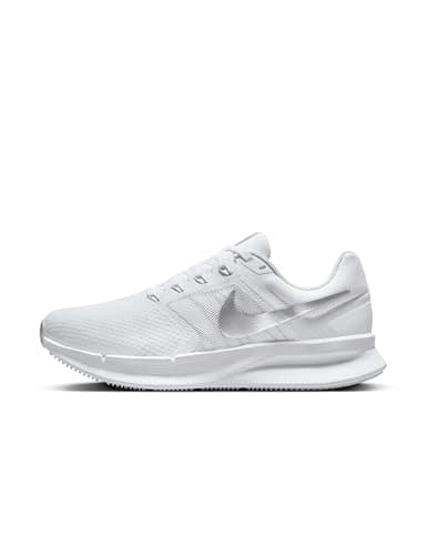 Nike Women's Run Swift 3 Road Running Shoes, White/Metallic Silver-Pure Platinum, 5