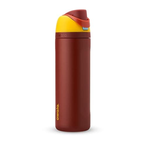 Owala Marvel FreeSip Insulated Stainless Steel Water Bottle with Straw for Sports and Travel, BPA-Free Sports Water Bottle, 24 oz, Iron Man
