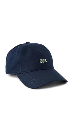 Lacoste Unisex Organic Cotton Twill Cap, One Size, Navy Blue