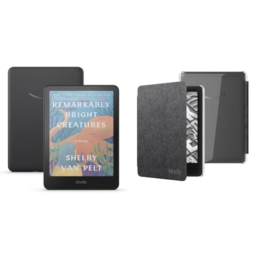Kindle Colorsoft Clear Case Bundle: Includes Amazon Kindle Colorsoft 16 GB, No Ads (newest model) | Black & Clear Back Case | Black
