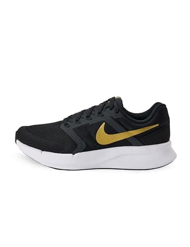 Nike Women's Run Swift 3 Road Running Shoes, Black/Metallic Gold-Anthracite-White, 5
