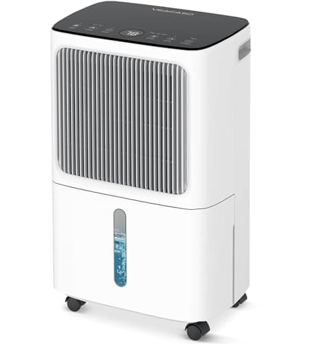 2500 Sq.Ft Dehumidifier for Basement with Drain Hose Max 34 Pints, VEAGASO Dehumidifiers for Home, Large Room, Bathroom, Bedroom, Three Modes, Intelligent Humidity Control, Dry Clothes, 24HR Timer