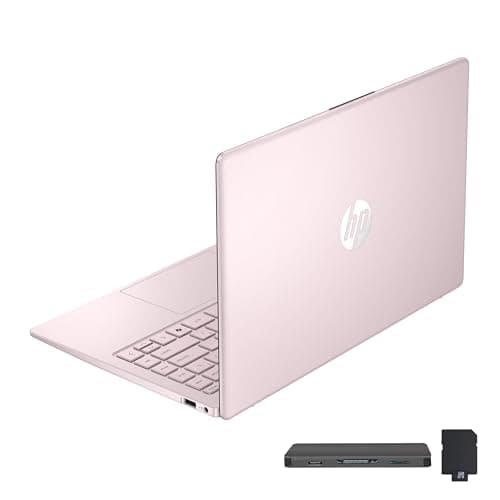 HP Stream 14" HD BrightView Laptop, Intel Processor N150, 4GB RAM, 1.12TB Storage (128GB UFS + 1TB Docking Station), Intel UHD Graphics, 720p Camera, Wi-Fi, 1 Year Office 365, Win 11 S, Tranquil Pink