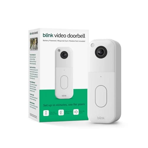 Blink Video Doorbell (newest model) – Head-to-toe HD view, two-year battery life, and simple setup. Required Sync Module not included – Add-On (White)