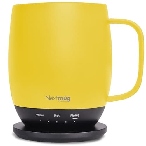 Nextmug - Temperature-Controlled, Self-Heating Coffee Mug (Sunshine - 14 oz.)