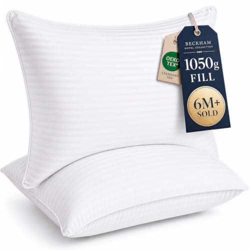 Beckham Hotel Collection Bed Pillows Standard/Queen Size Set of 2 - Original Soft Down Alternative Pillow for Sleeping - Soft Support for Back, Stomach or Side Sleepers