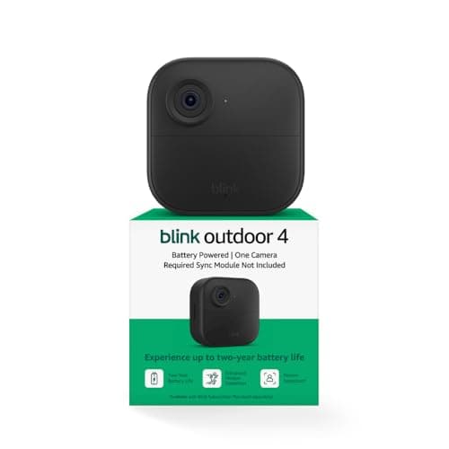 Blink Outdoor 4 – Wireless smart security camera, two-year battery life, two-way talk. Required Sync Module not included – Add-on camera