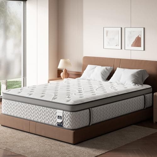 SLEEP100 Full Mattress 14 Inch – Hybrid Mattresses for Back Pain, Extra Lumbar & Shoulder Support, Fiberglass-Free & No Odor, 365-Night Trial