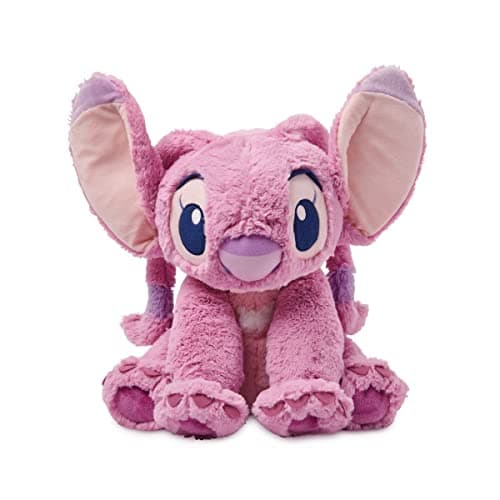 Disney Store Official Angel Medium Soft Toy for Kids, Cuddly Character with Fuzzy Texture and Embroidered Details, Flexible Floppy Ears, Disney Plushy Suitable for All Ages.