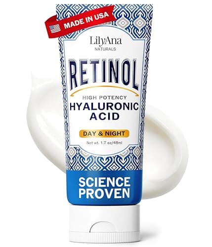 LilyAna Naturals Anti Aging Retinol Face Cream for Women – Wrinkle & Neck Cream for Firming, Retinol Moisturizer for Face with Hyaluronic Acid, Hydrating Night Cream for Fine Lines, Collagen Boost
