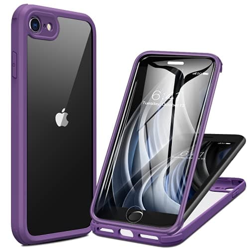 Miracase Crossbody Phone Lanyard Cases, Clip and Go Strap for iPhone SE, Adjustable Crossbody Cell Belt with Zippered Pouch, Neck Shoulder Cell Lanyard for Women, Purple