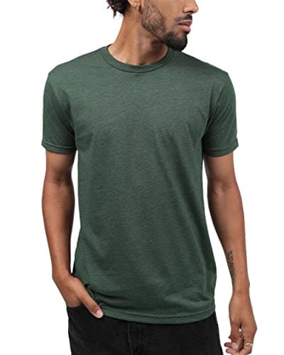 INTO THE AM Men's Plain Tees - Fitted Crewneck T-Shirts Casual Gym Workout Black White Short Sleeve Tshirts Shirts for Men (Forest Green, XX-Large)