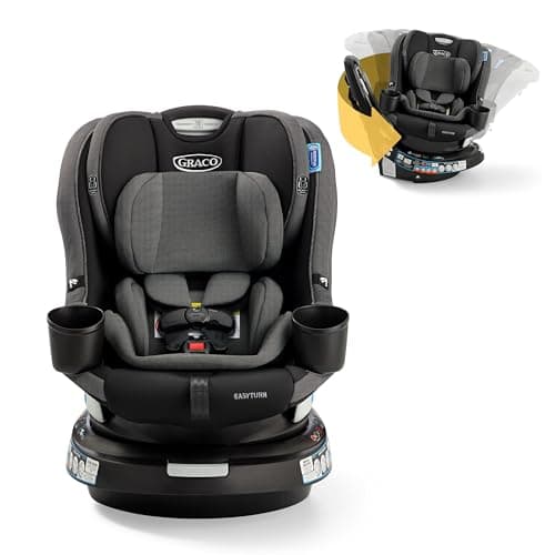 Graco EasyTurn 360 2-in-1 Rotating Convertible Car Seat, 360 Degree Rotating Infant to Toddler Rotating Car Seat, 2 Modes Rear and Forward Facing, Slim Design