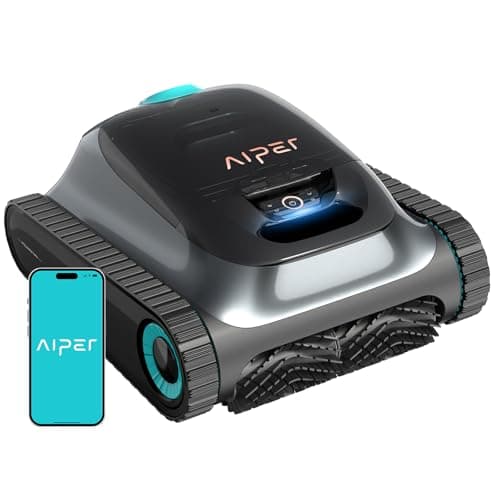 Aiper Scuba S1 Robotic Pool Cleaner, Wall & Waterline Cleaning, Dual Filtration, Extended 240-Min Battery Life, Smarter Navigation with High-Precision Sensors, App Support, OTA Upgrade