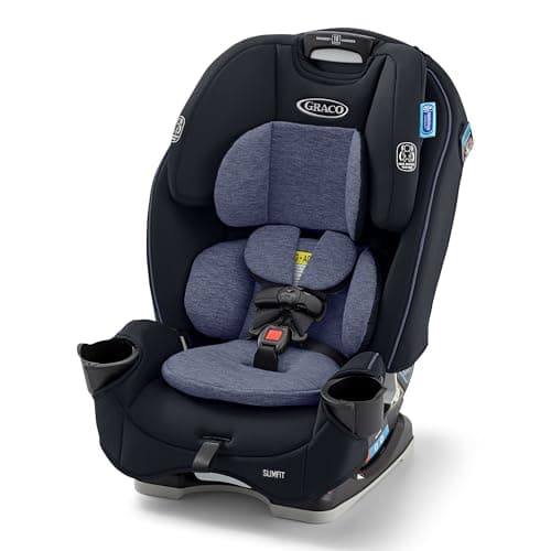 Graco Slimfit 3-in-1 Convertible Car Seat, Ultra-Space-Saving Design, Silas, Suitable for Rear and Forward-Facing, Highback Booster Seat with 10-Position Headrest