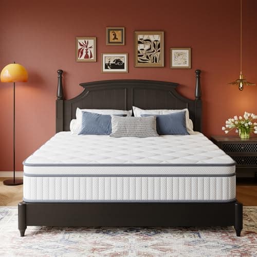 Gsleepee Queen Mattress, 12 Inch Queen Size Mattresses in a Box, Hybrid with Gel Memory Foam and Pocketed Springs for Motion Isolation & Enhanced Support, Medium Firm, CertiPUR-US Certified
