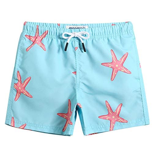 maamgic Boys Swim Trunks Toddler Swim Shorts Little Boys Bathing Suit Swimsuit Toddler Boy Swimwear,Starfish-Lake Blue,10 T