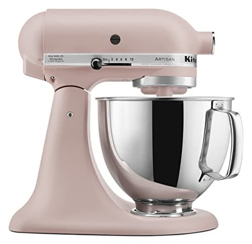 KitchenAid Artisan Series 5 Quart Tilt Head Stand Mixer with Pouring Shield KSM150PS, Feather Pink