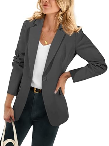 Cicy Bell Womens Casual Blazers Open Front Long Sleeve Work Office Suit Jackets Blazer