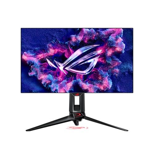 ASUS ROG Swift OLED 27” 1440P Gaming Monitor (PG27AQDP) - WOLED, QHD, 480Hz, 0.03ms, G-SYNC Compatible, Custom Heatsink, AI Assistant, DisplayHDR400 True Black, 99% DCI-P3, True 10-bit, DisplayWidget