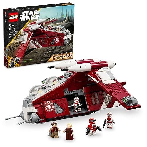 LEGO Star Wars: The Clone Wars Coruscant Guard Gunship - Buildable Star Wars Toy for 9 Year Olds - Gift Idea for Fans - Includes 3 Clone Trooper Minifigures - 75354