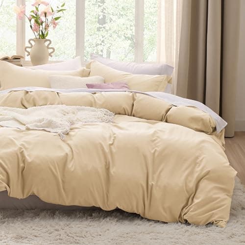 Bedsure Alabaster Gleam Twin Duvet Cover - 2 Pieces Prewashed Extra Soft Bedding Set, Includes 1 Duvet Cover Twin Size 68x90 Inches with Zipper Closure & 1 Pillow Sham, Comforter Not Included