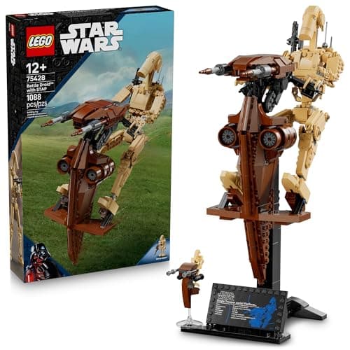 LEGO Star Wars: The Phantom Menace Battle Droid with STAP - Building & Learning Toy for Boys & Girls, Ages 12+ - Star Wars Toy & Model Kit - Gift Idea for Birthdays - 75428