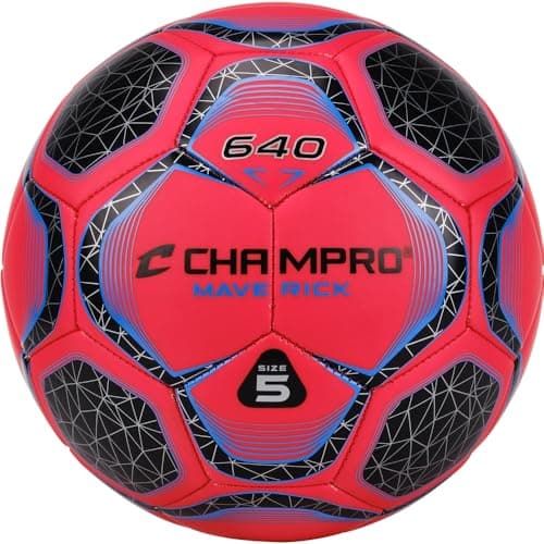 Champro Maverick Soccer Ball, Size 4, Fire Red