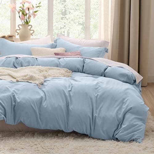 Bedsure Celestial Blue Twin Duvet Cover - 2 Pieces Prewashed Extra Soft Bedding Set, Includes 1 Duvet Cover Twin Size 68x90 Inches with Zipper Closure & 1 Pillow Sham, Comforter Not Included