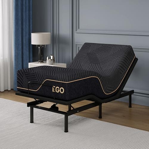 EGOHOME Twin XL Adjustable Bed Frame and 14 Inch Cooling Memory Foam Mattress, Wireless Remote Head and Foot Incline,12 inch Legs, Zero Gravity 38" x 80"