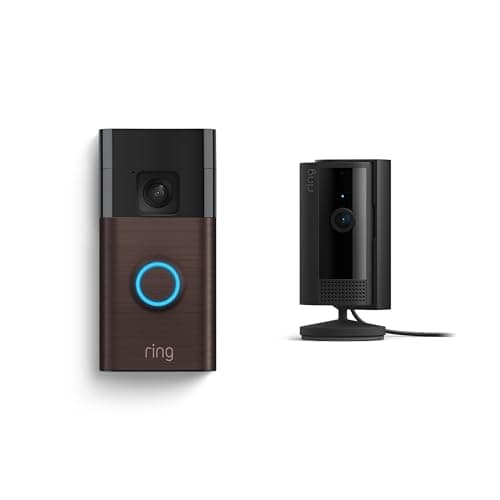 Ring Battery Doorbell with Ring Indoor Cam 2nd Gen (Black)