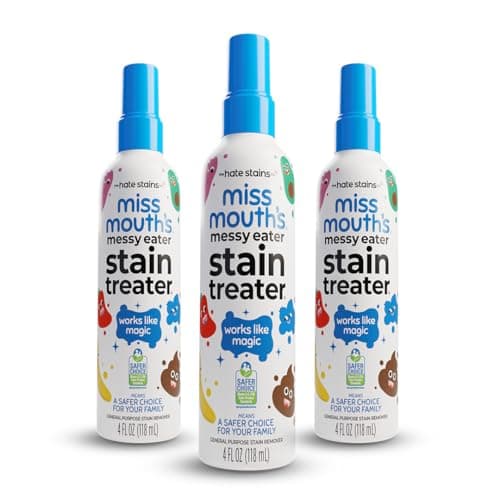Miss Mouth's Messy Eater Stain Treater Spray - 4oz 3 Pack Stain Remover - Newborn & Baby Essentials - No Dry Cleaning Food, Grease, Coffee Off Laundry, Underwear, Fabric