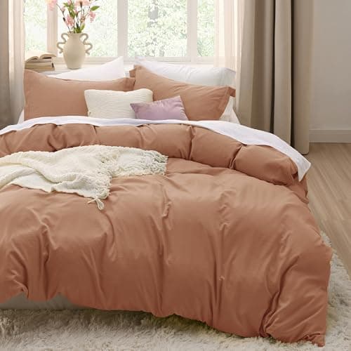 Bedsure Taupe Duvet Cover Twin/Twin XL Size - 2 Pieces Prewashed Cotton-Like Polyester Extra Soft Bedding Set, Includes 1 Twin Duvet Cover 68''x90'' with Zipper Closure & 1 Pillow Sham, No Comforter